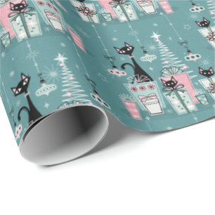 Papier Cadeau Vintage Kitty Christmas II ©studioxine