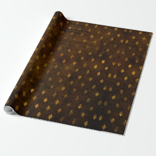 Papier Cadeau Vintage laiton doré damassé grunge texturé manuscr