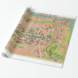 Papier Cadeau Vintage Map of Edinburgh Scotland