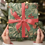 Papier Cadeau Vintage Noël Vert & Rouge<br><div class="desc">Apportez un accueil de vacances classique à vos cadeaux avec ce Motif de Noël Vintage Livre vert et rouge. Ce design nostalgique présente un motif "Titiweet" ludique, rempli d'icônes de vacances d'inspiration vintage dans les tons vert et rouge festifs. Parfait pour ajouter une touche rétro à vos célébrations de Noël,...</div>