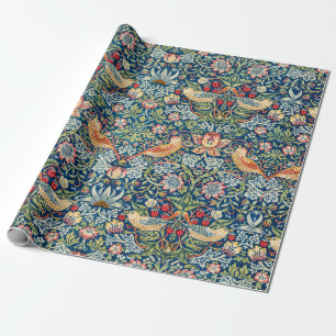 Papier Cadeau Vintage oiseau william morris art floral