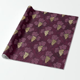 Papier Cadeau Vintage Paris Bourgogne Purple and Gold