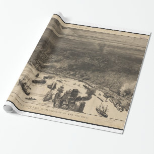 Papier Cadeau Vintage Pictorial Map of New Orleans (1884)