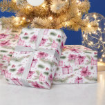 Papier Cadeau Vintage Pink Christmas Tree & Cadeaux Motif<br><div class="desc">Laissez-vous séduire par ce design festif et d'inspiration rétro aux motifs charmants dans une palette de teintes roses classiques. Faites ressortir vos cadeaux sous l'arbre avec une touche de nostalgie. 'Cette saison pour l'élégance vintage - l'emballer avec style!</div>