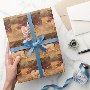 Papier Cadeau Vintage Pointer Chasse Chien Sportsman Cadeau