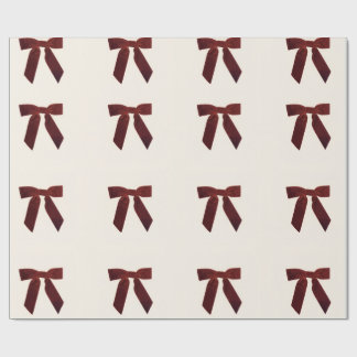 Papier Cadeau Vintage Red Bow Wrapping Paper