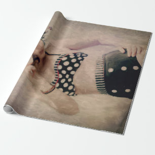 Papier Cadeau Vintage Retro Girl Polka Dot Bikini