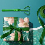Papier Cadeau Vintage Romantic Teal & Pink Floral Design<br><div class="desc">These breathtaking floral designs will inspire you to decorate your place with a whole new look or change the way you look at gift giving! 
Be Inspired!</div>