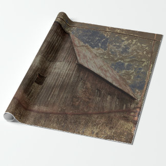 Papier Cadeau Vintage Rustique gris foncé Tan Sky Grange Texture
