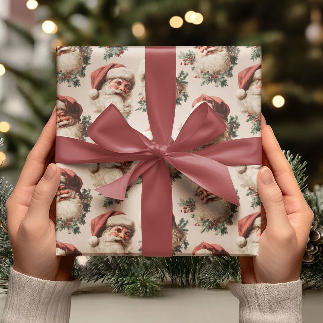 Papier Cadeau Vintage Santa Claus (Créateur téléchargé)