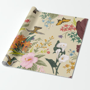 Papier Cadeau vintage seamless vintage floral pattern. Exotic fl