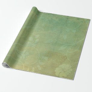 Papier Cadeau Vintage texture verte