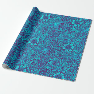 Papier Cadeau Vintage turquoise couleur violet foncé