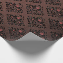 Vintage victorien gothique Rose Damask Shabby