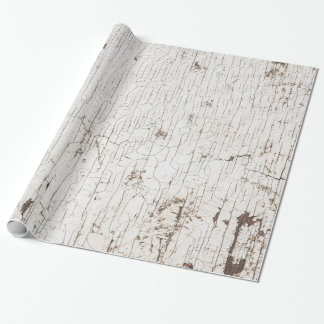 Papier Cadeau Vintage White Painted Wood