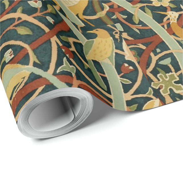 Papier Cadeau Vintage William Morris Bullerswood Carpet (Coin rond)