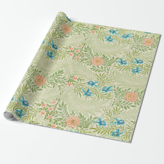 Papier Cadeau Vintage william morris vert fleuri
