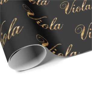 Papier Cadeau Viola gold Design Lettering