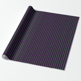 Papier Cadeau Violet avec néon vert et rayures noires