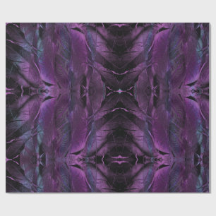 Papier Cadeau Violet bleu violet couleur noire texture de plume