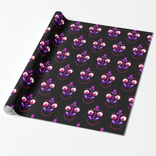 Papier Cadeau Violet et noir (Déroulé)