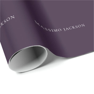 Papier Cadeau Violet foncé Minimaliste Simple Moderne