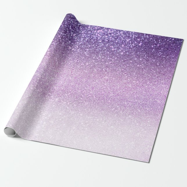 Papier Cadeau Violet Lilac Pastel Purple ombre (Déroulé)
