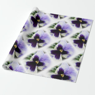 Papier Cadeau violet profond sur blanc