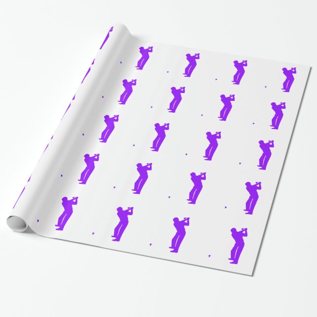 Papier Cadeau Violet violet Golf (Déroulé)