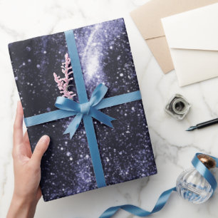Papier Cadeau Violet violet violet très peri noir galaxie abstra