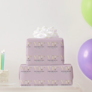 Papier Cadeau VIP or glamour sur rose