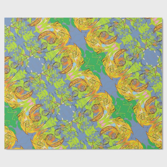 Papier Cadeau visage de design abstrait (Plat)