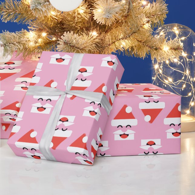 Papier Cadeau Visage de Père Noël (Vacances)
