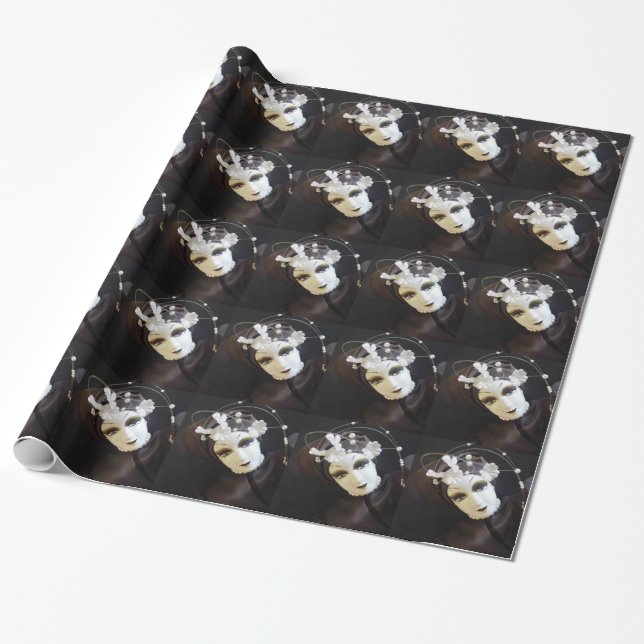 Papier Cadeau Visage de poupée effrayant (Déroulé)