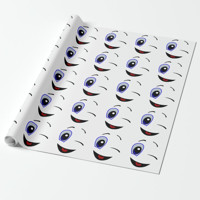 PAPIER CADEAU VISAGE SOURIRE (Déroulé)