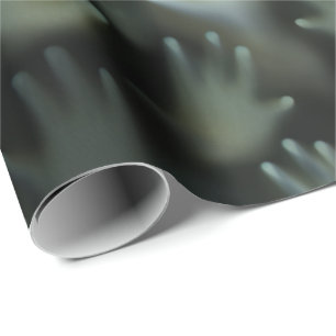 Papier Cadeau Visages gothiques de mains d'âmes perdues hantés