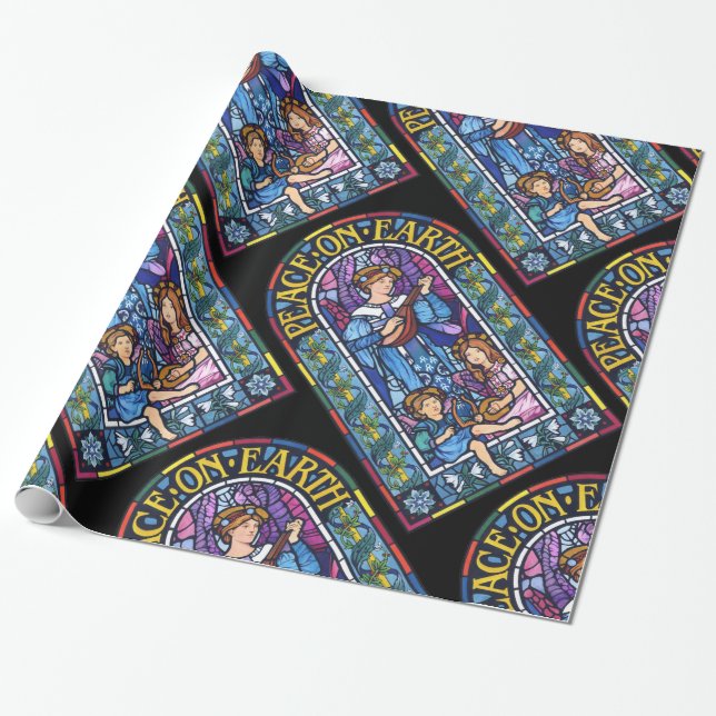 Papier Cadeau Vitrail de la Paix sur Terre (Déroulé)