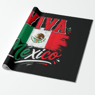 Papier Cadeau Vive le drapeau du Mexique Patriotique Fier Mexica