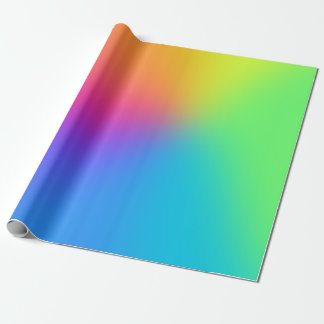 Papier Cadeau Vivid Rainbow Ombre fête d'anniversaire