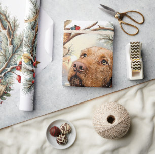 Papier Cadeau Vizsla Noël