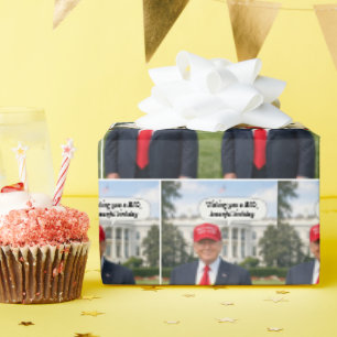 Papier Cadeau Vœu d'anniversaire magnifique de Trump