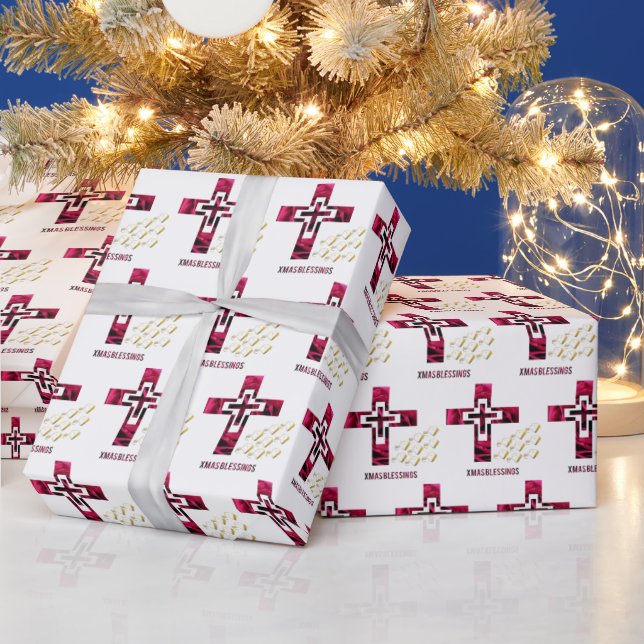 Papier Cadeau Voeux de Noël (Vacances)