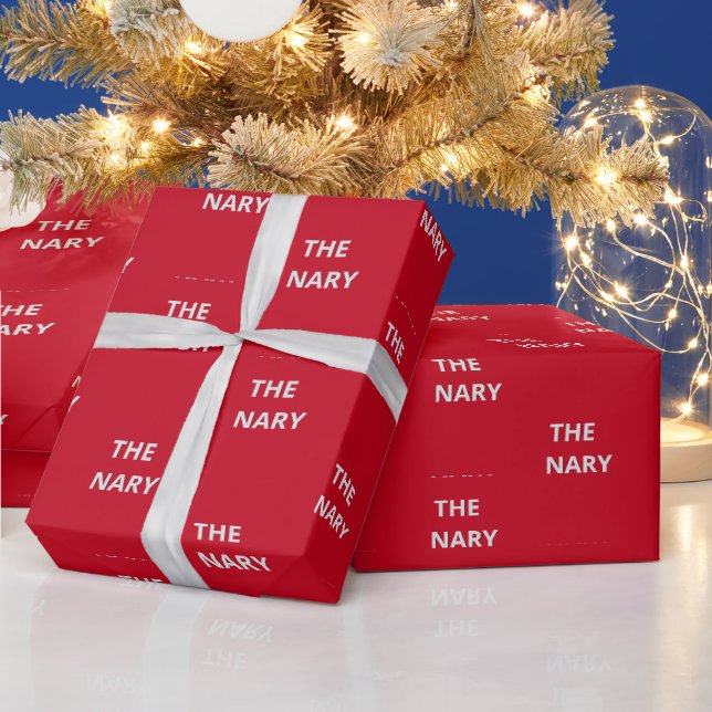 Papier Cadeau Vœux de Noël sur fond rouge (Vacances)