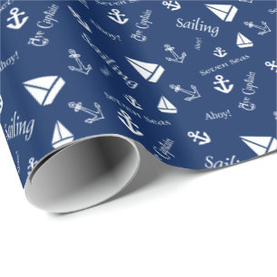 Papier Cadeau Voile d'ancre voilier nautique
