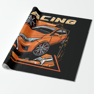 Papier Cadeau Voiture de course _ Moteur (101)