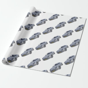 Papier Cadeau Voiture superbe d'espion en argent