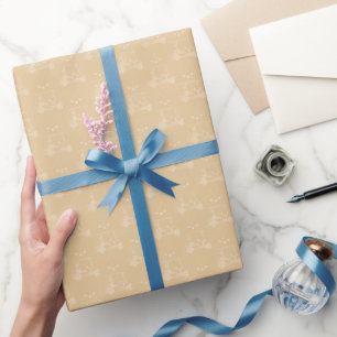 Papier Cadeau Voitures de golf et clubs tonals sur fond orange p