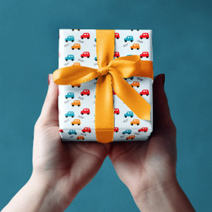 Papier Cadeau Voitures Enfants Garçon Anniversaire