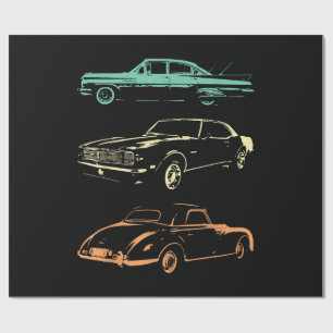 Papier Cadeau Voitures Vintage - 80s & 90s Graphic Retro