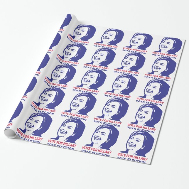Papier Cadeau vote hillary clinton 2016 (Déroulé)